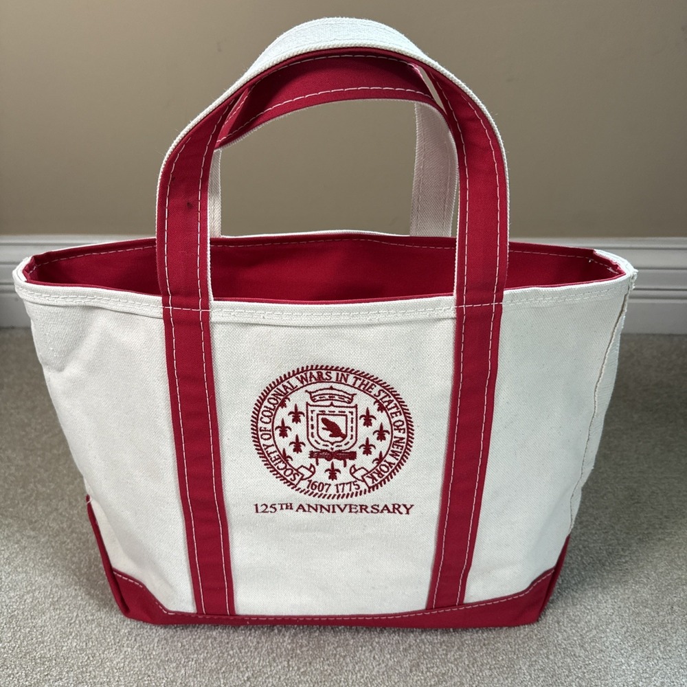 Society of Colonial Wars State of New York 125th Anniversary LL Bean Tote Bag